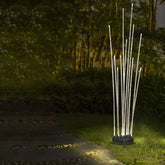 Fiberoptisk LED Dekorativ Trädgårdsutomhusgolvlampa